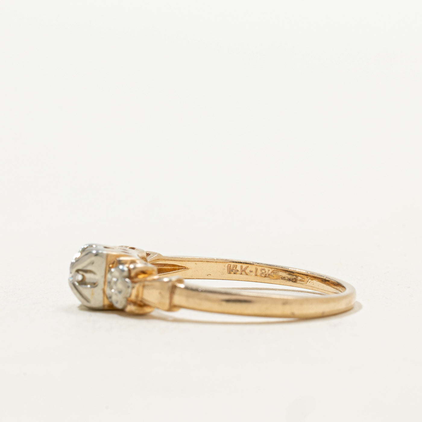 Bague diamant illusion style milieu du siècle | Taille 7,25