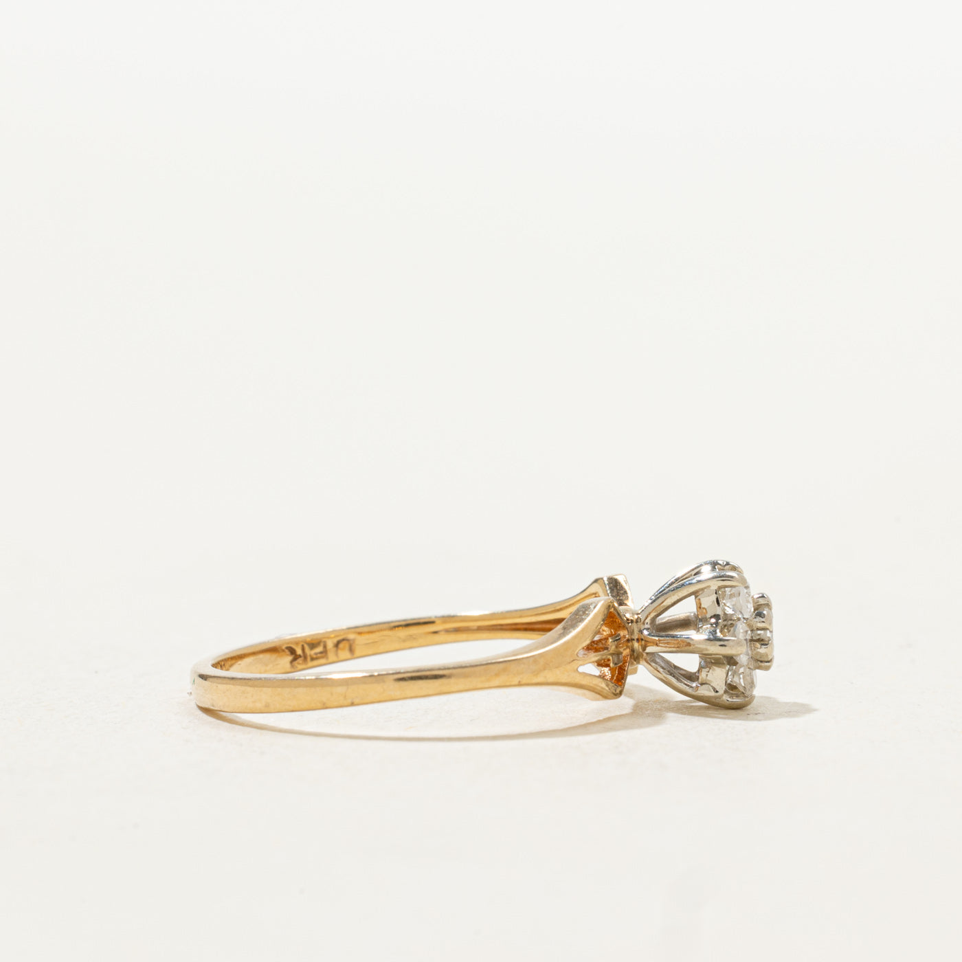 Bague Art Déco avec diamant taille simple | Taille 5,5
