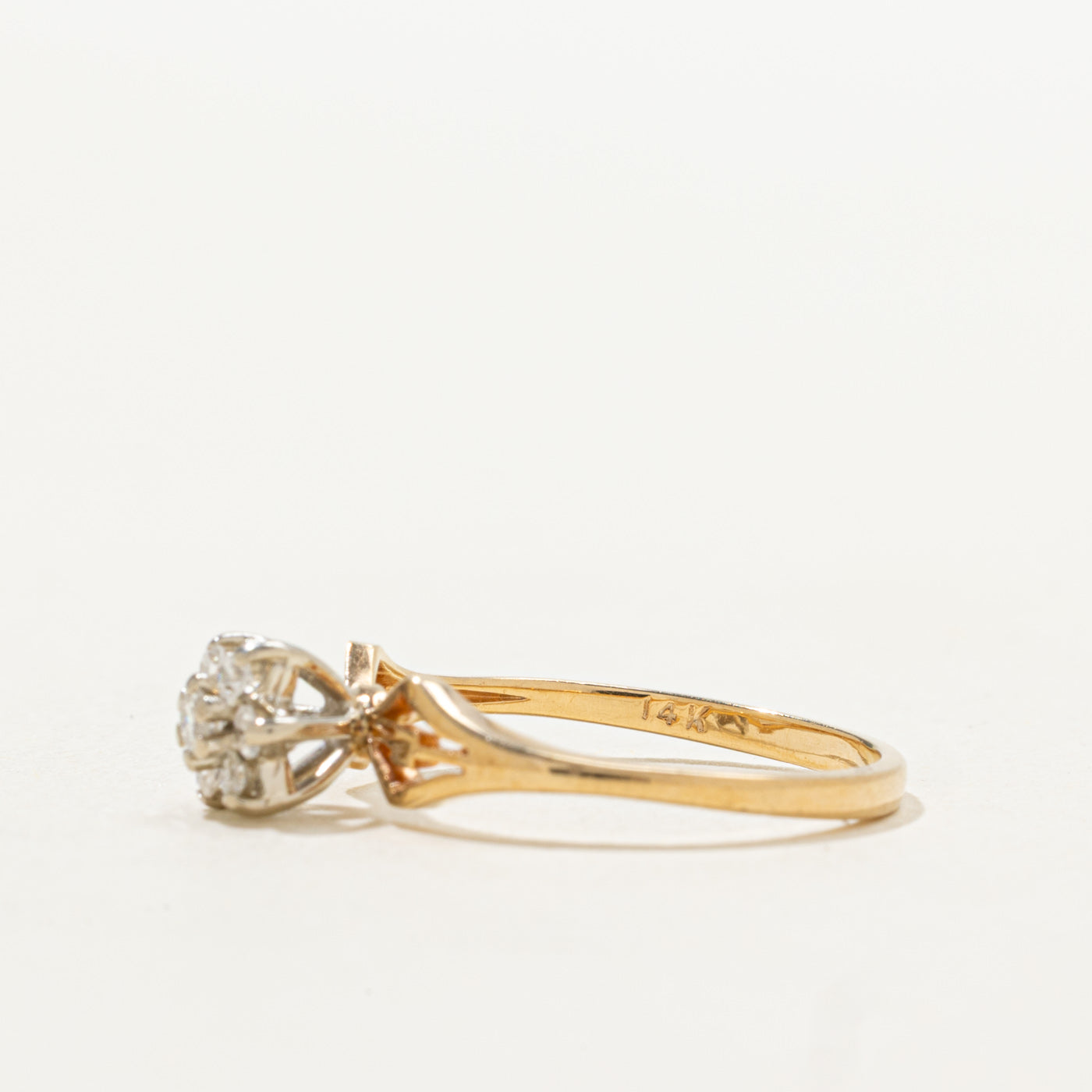 Bague Art Déco avec diamant taille simple | Taille 5,5