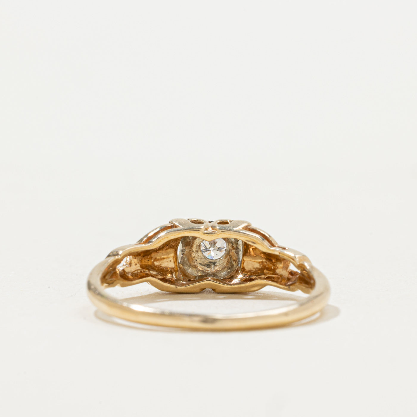 14k Retro Illusion Set Diamond Ring | SZ 4.75