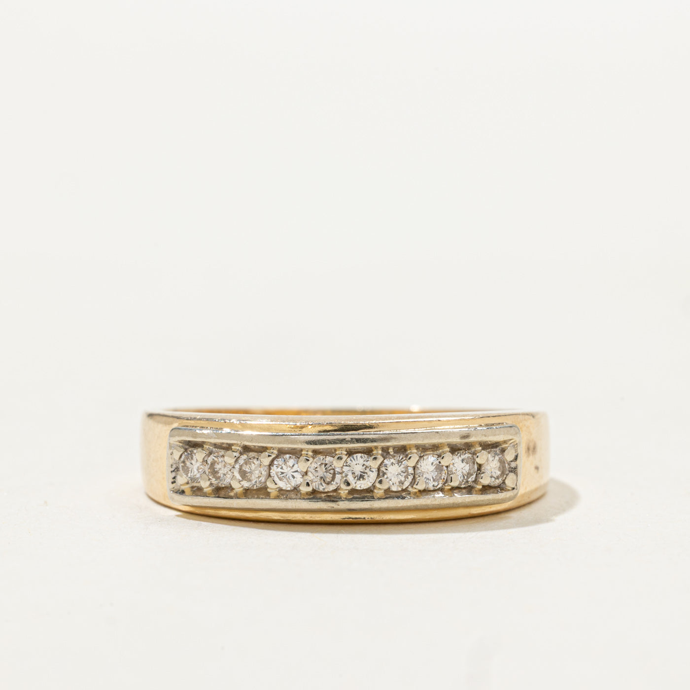 Bague sertie de diamants en canal | Taille 7,5