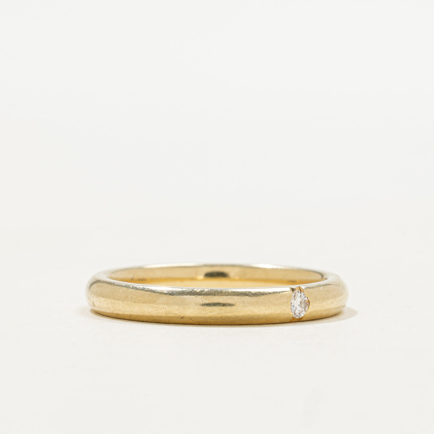 Bague en or avec diamant rond brillant | Taille 8,5