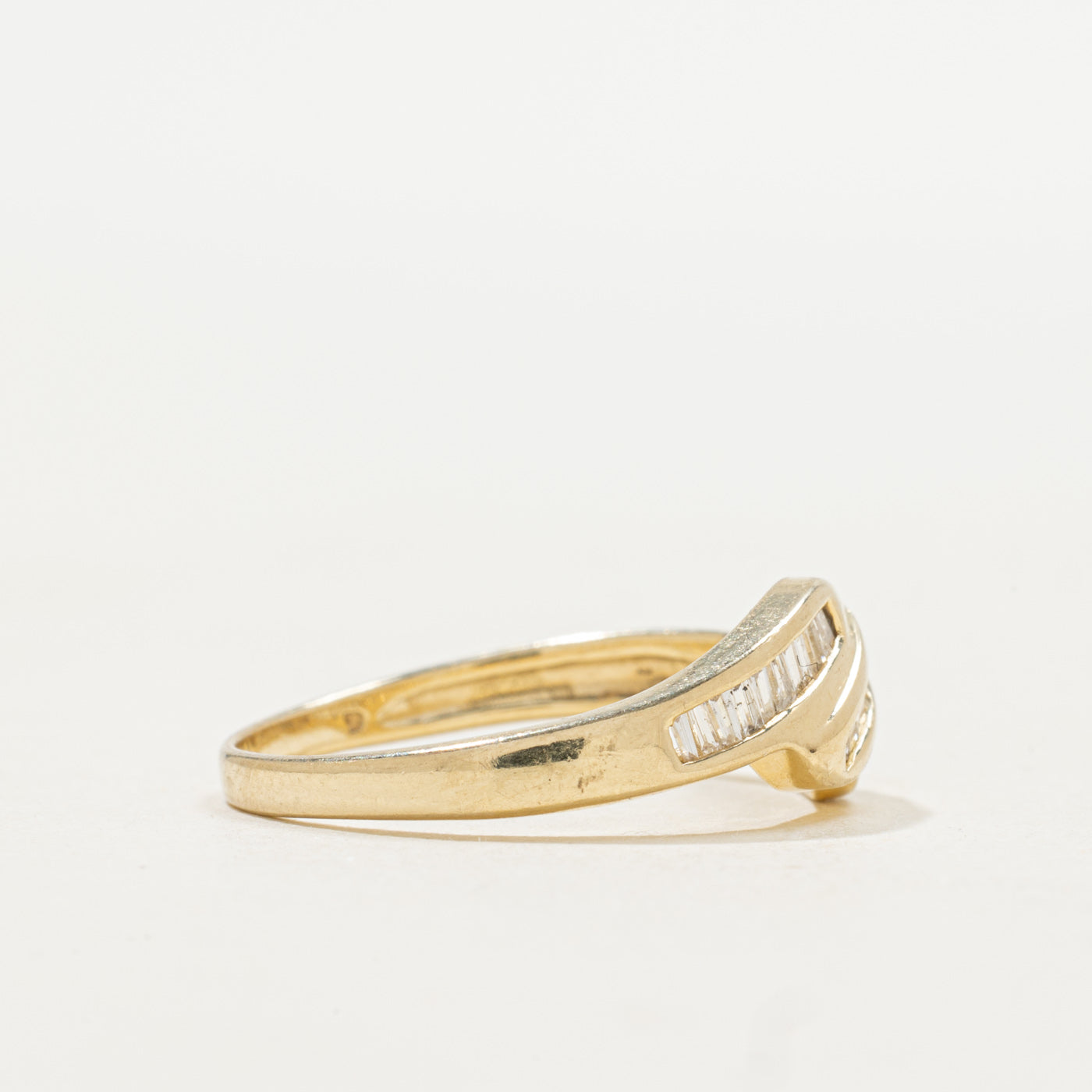 Bague sertie de diamants baguette | Taille 7.0