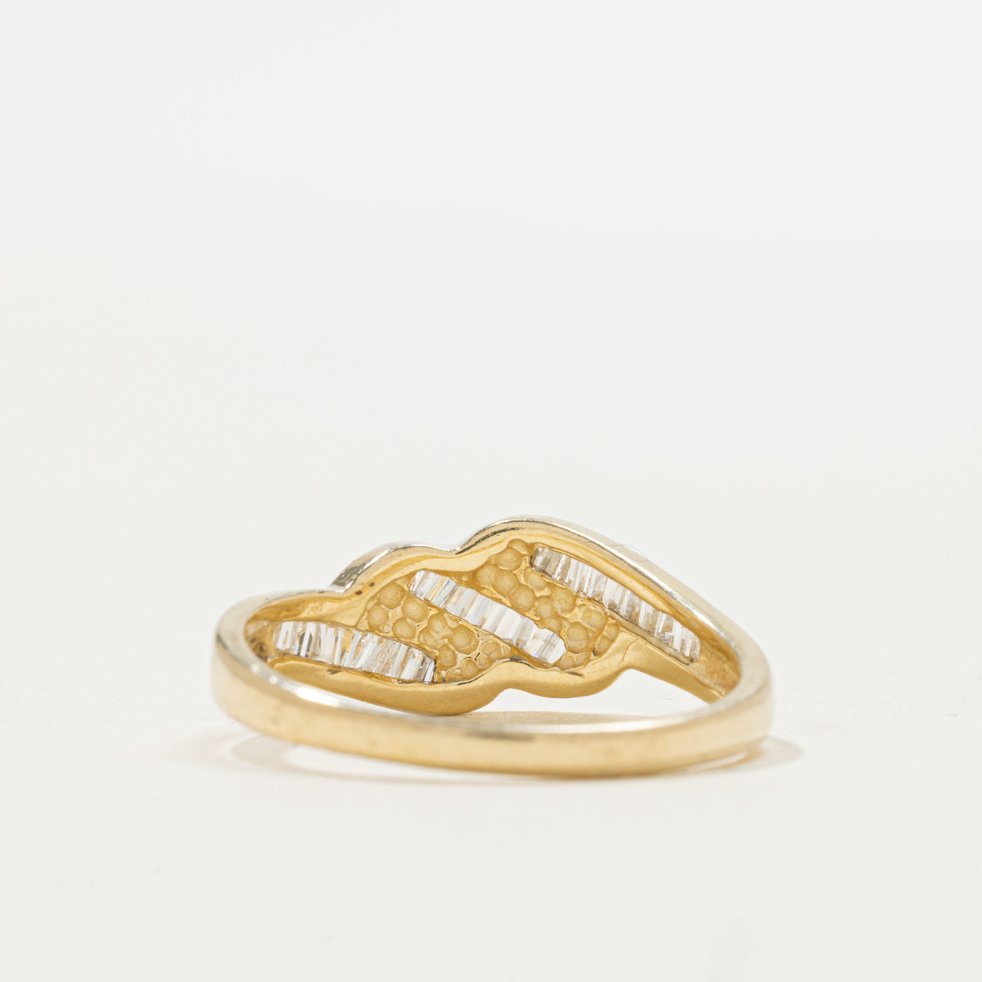 Bague sertie de diamants baguette | Taille 7.0