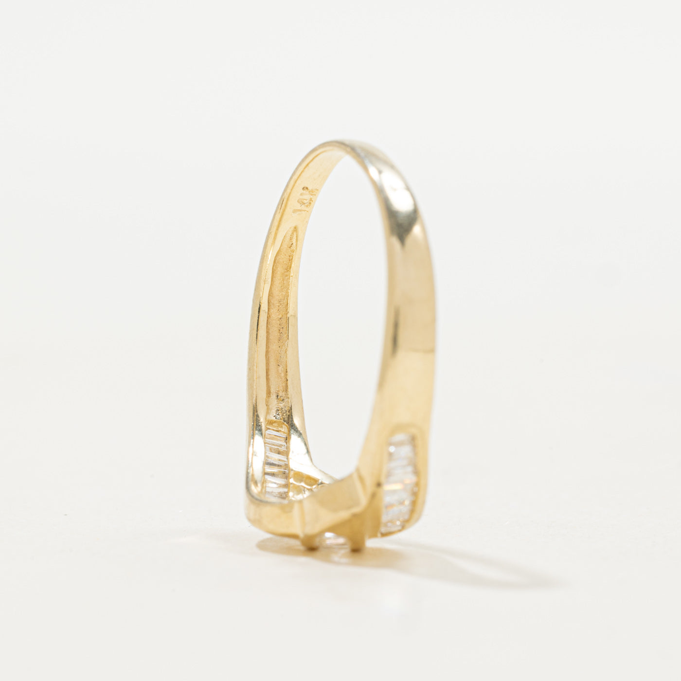 Bague sertie de diamants baguette | Taille 7.0