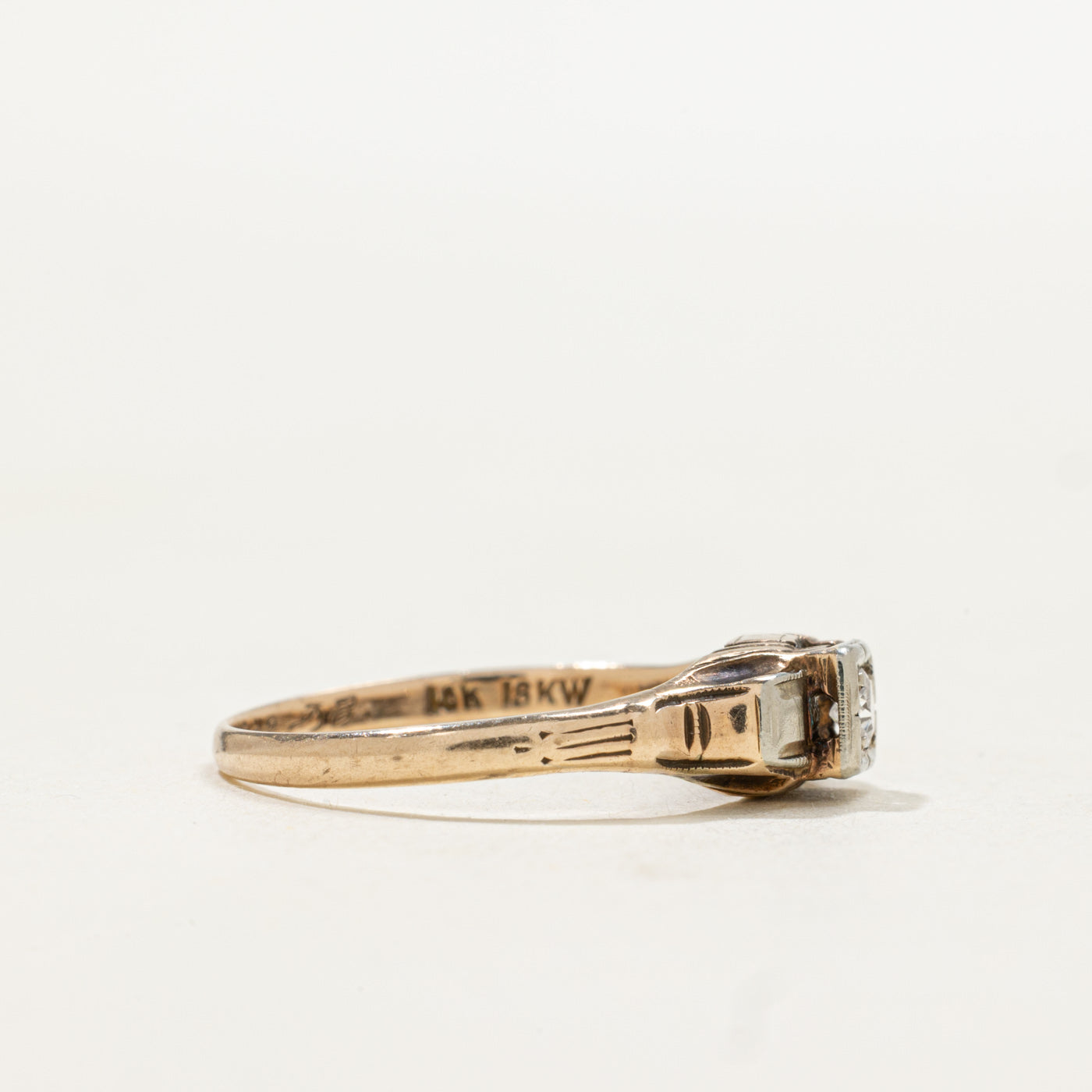 Bague sertie de diamants illusion Art Déco à l'époque de sa création | Taille 4,75