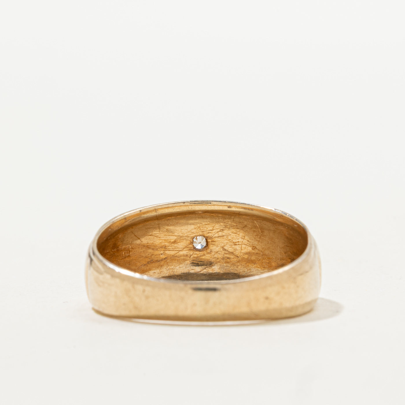 Star Set Diamond Grooved Band | SZ 10.5