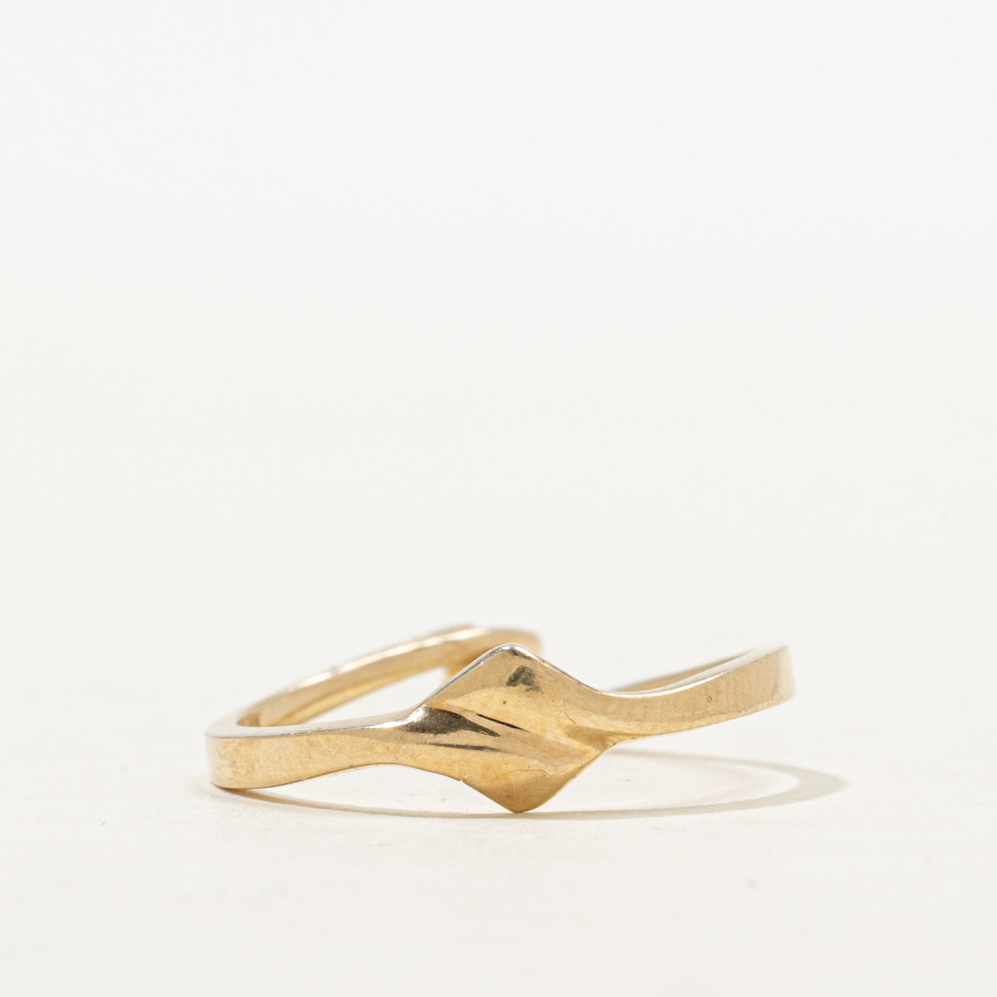 Solitaire Diamond Bypass Ring | SZ 6.75