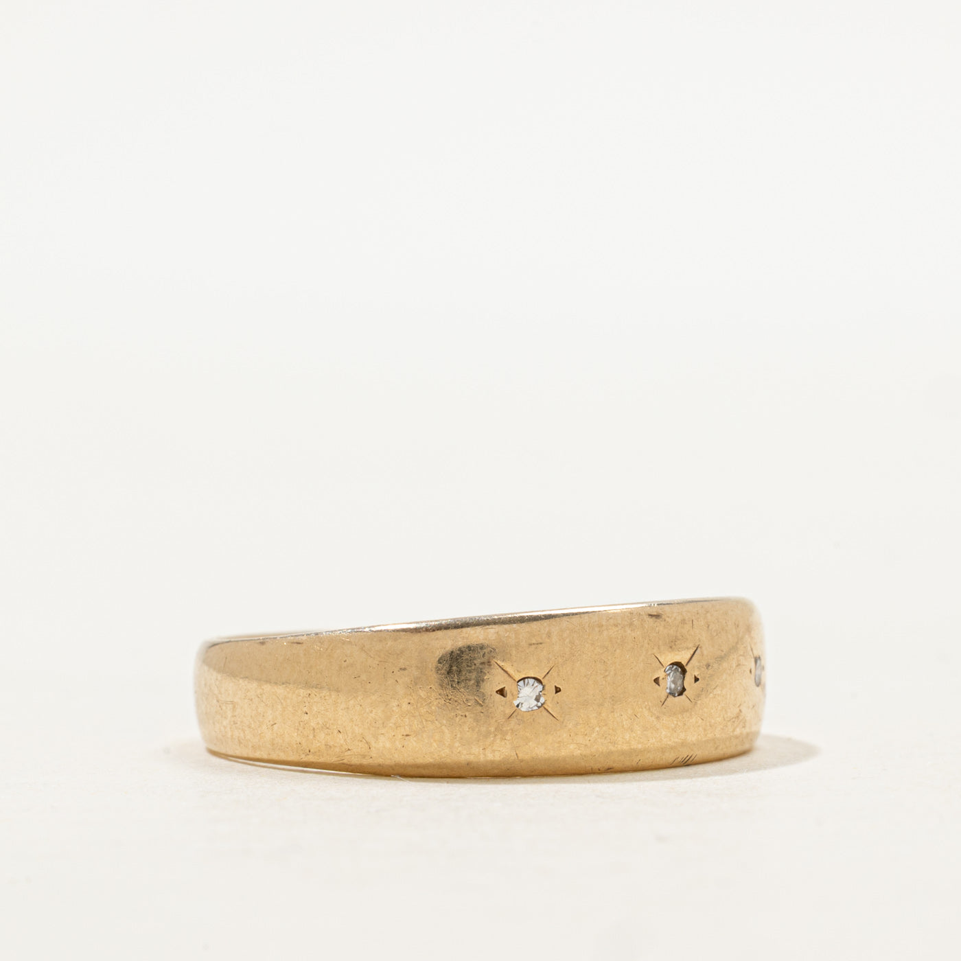 Bague sertie de diamants en forme d'étoile à trois pierres | Taille 11,5