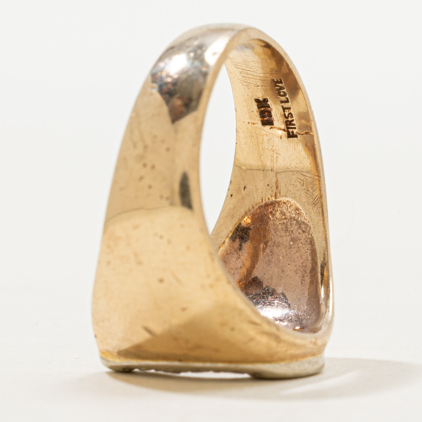 Bague fer à cheval bicolore en diamant | Taille 9,25