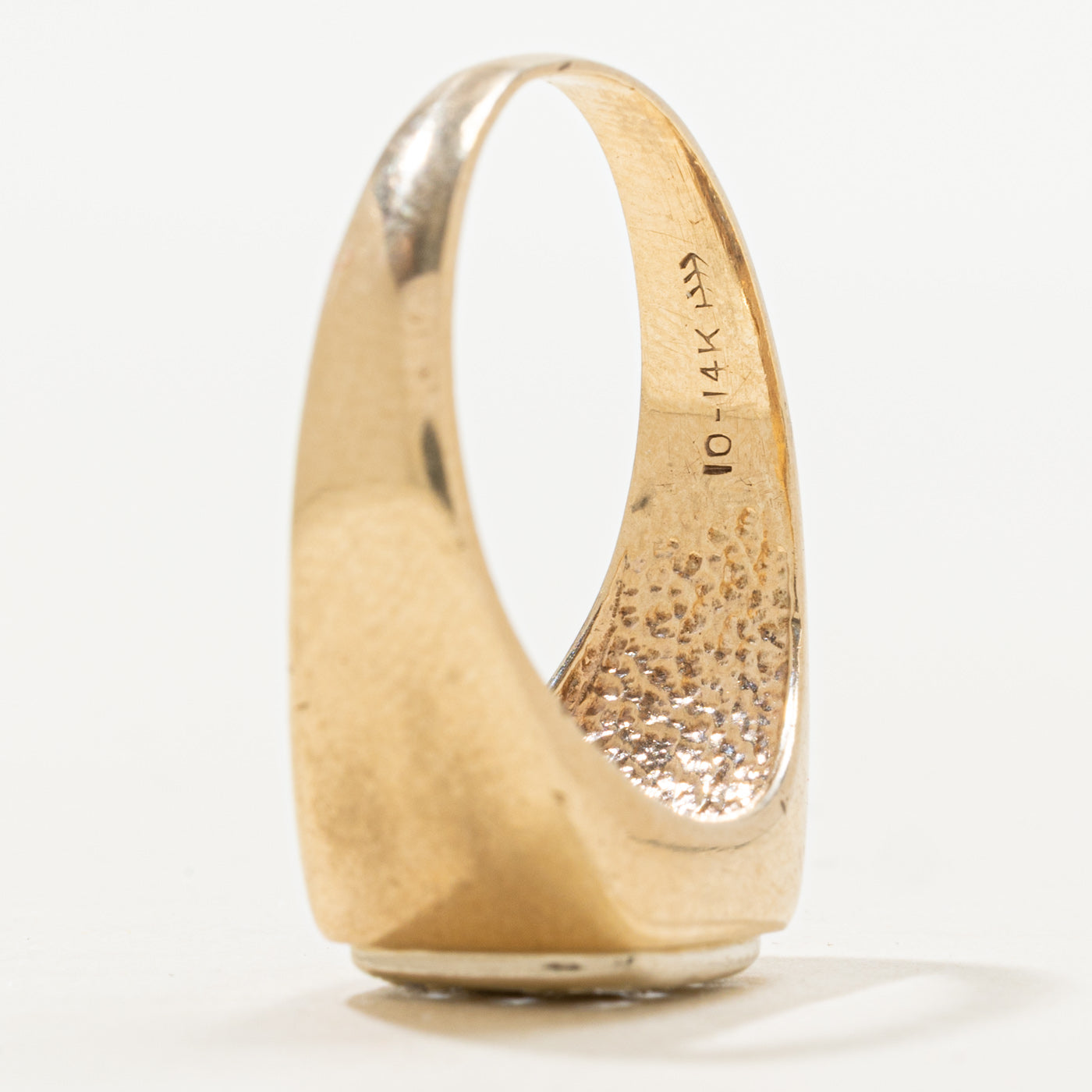 Diamond Grid Signet Ring | SZ 9.5