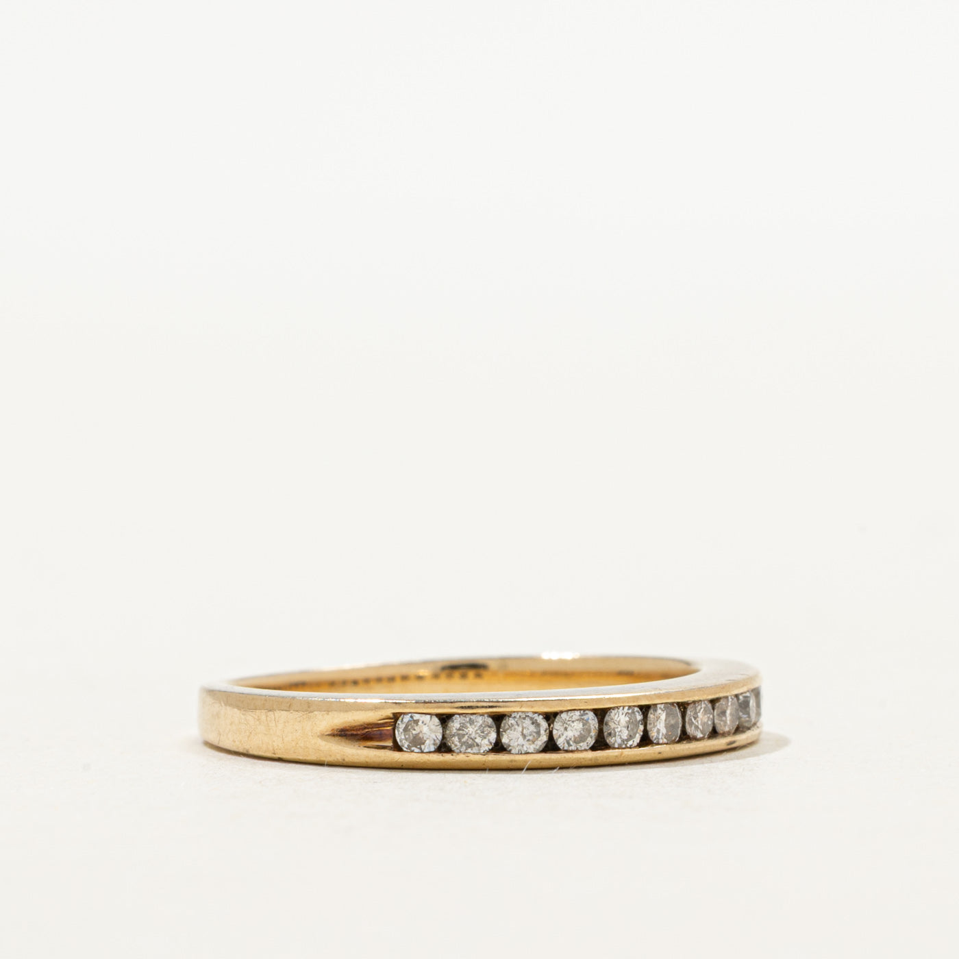 Alliance sertie de diamants semi-éternité | Taille 6,5