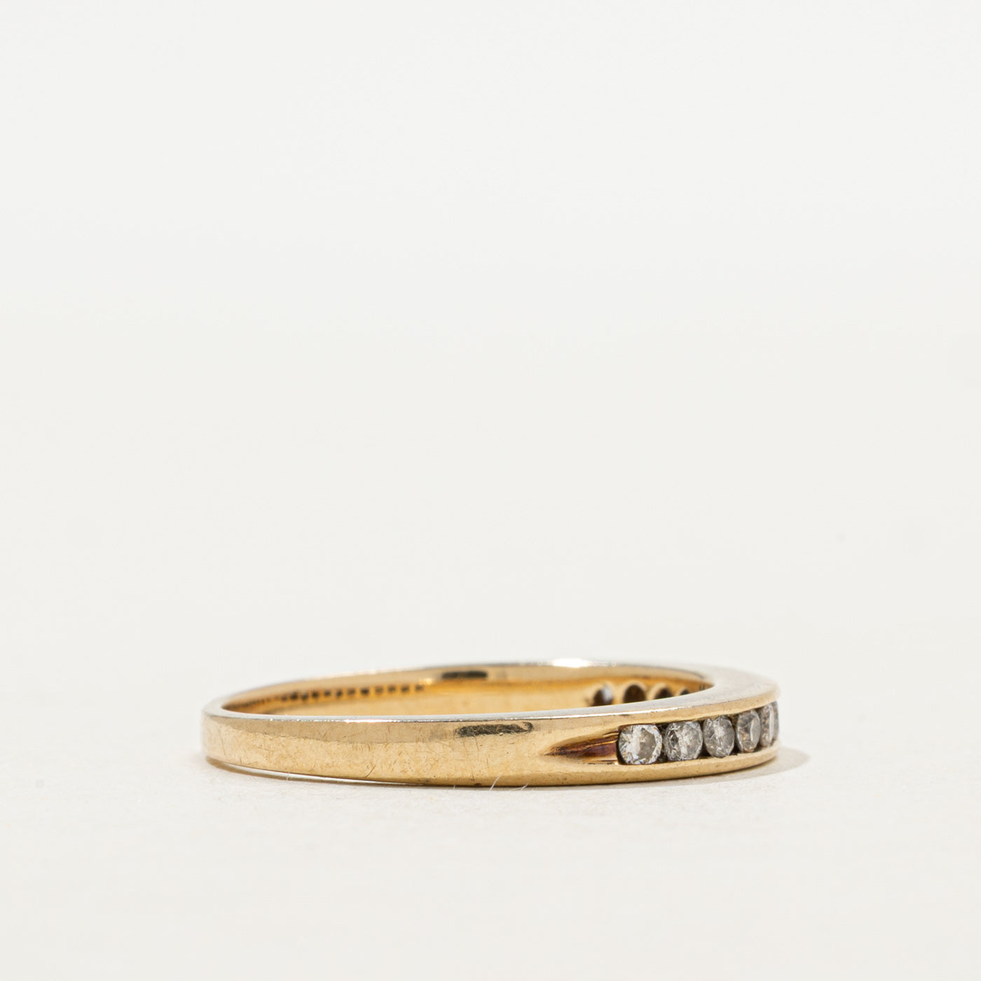 Alliance sertie de diamants semi-éternité | Taille 6,5