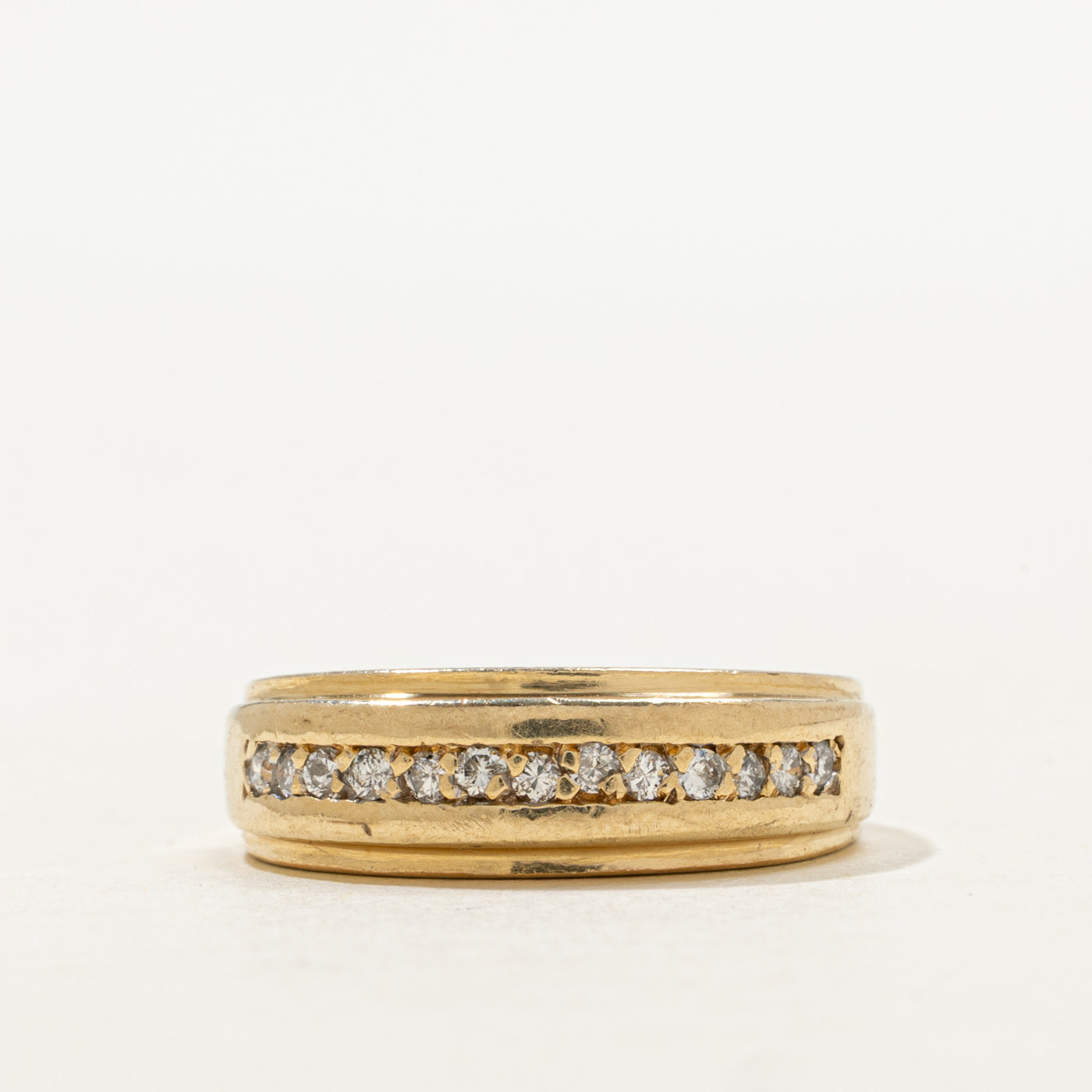 Pave Set Semi Eternity Diamond Band | SZ 6.0