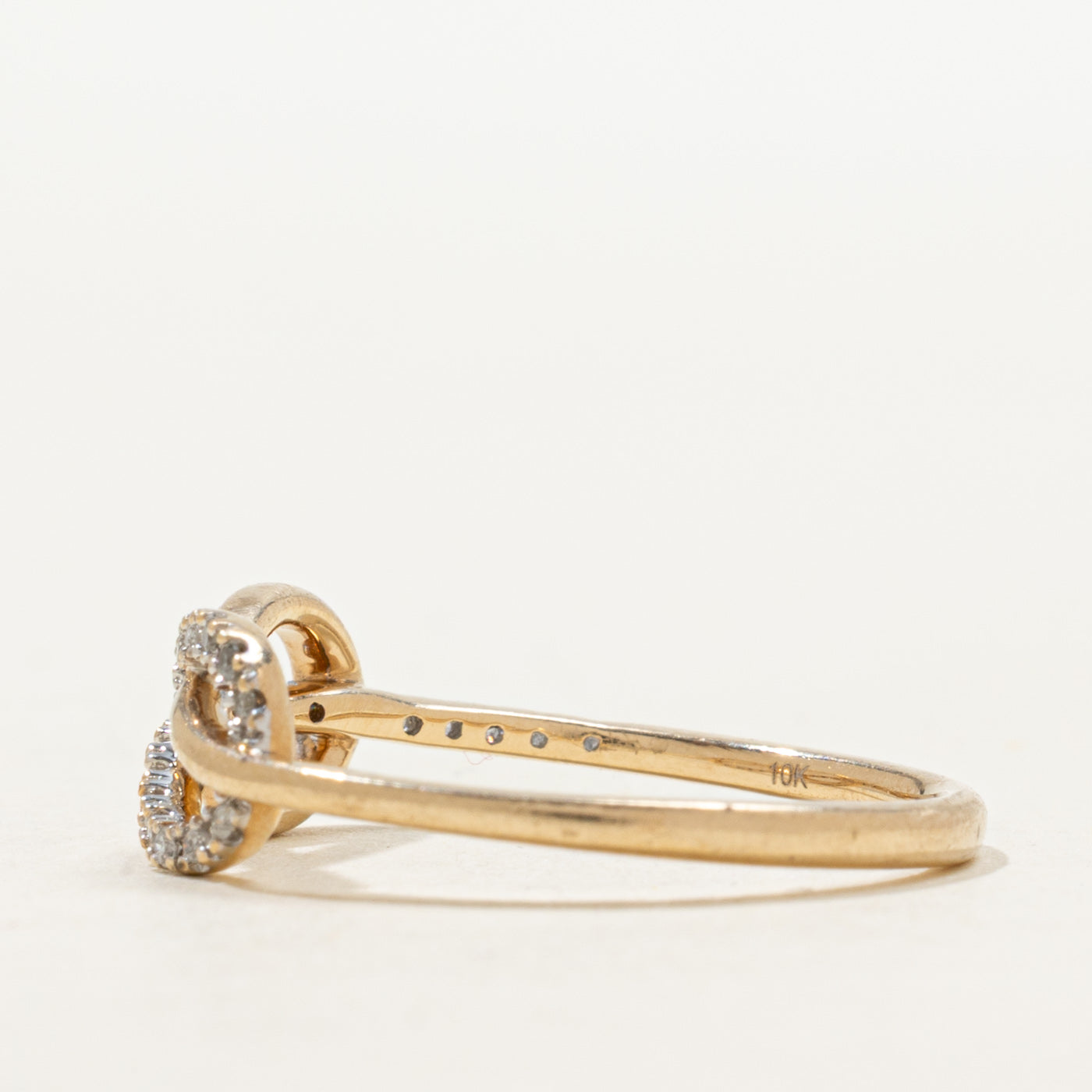 Bague croisée infini diamant | Taille 7.0