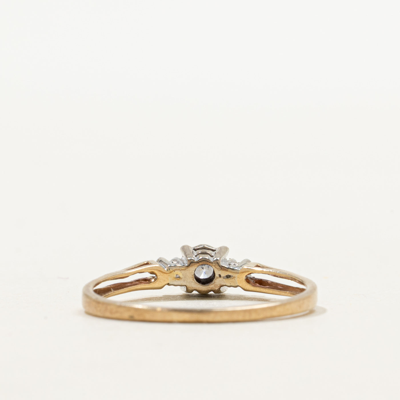 Illusion Set Diamond Split Shank Ring | SZ 6.5