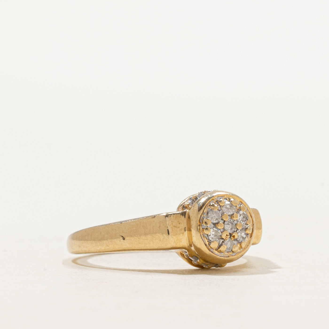 Pave Set Diamond Circle Cluster Ring | SZ 5.25