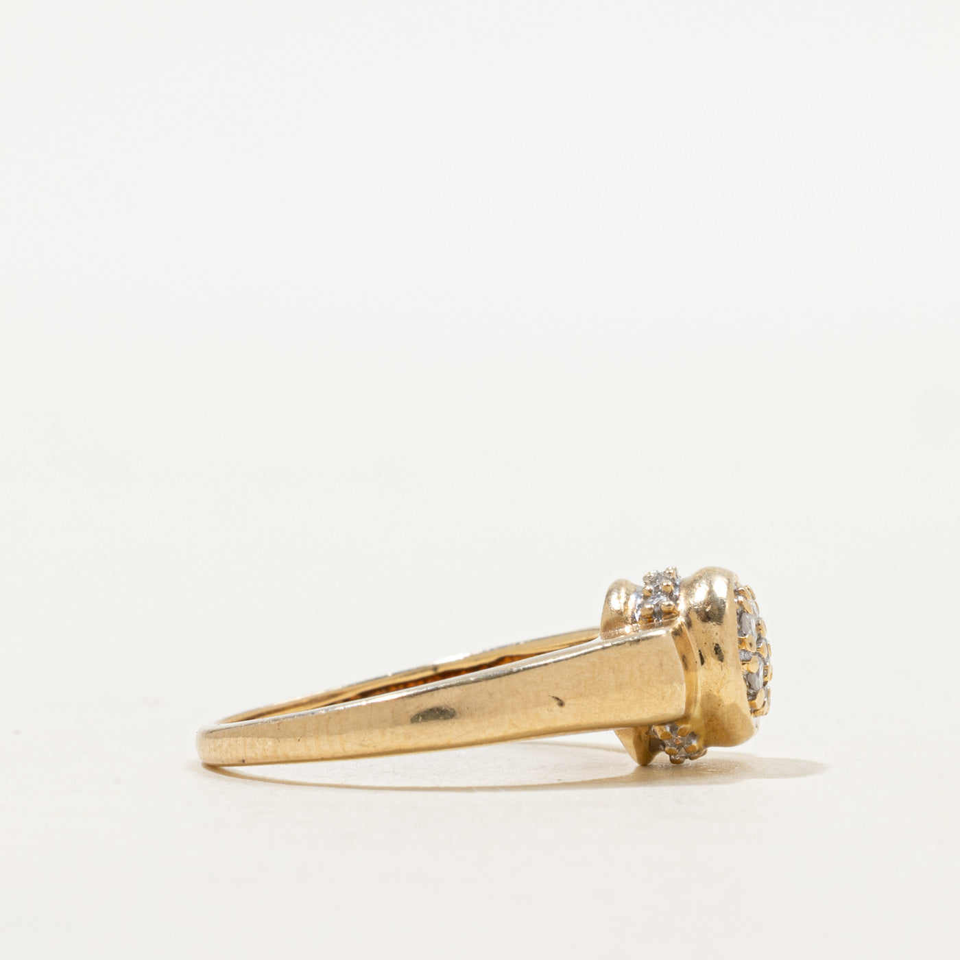Pave Set Diamond Circle Cluster Ring | SZ 5.25