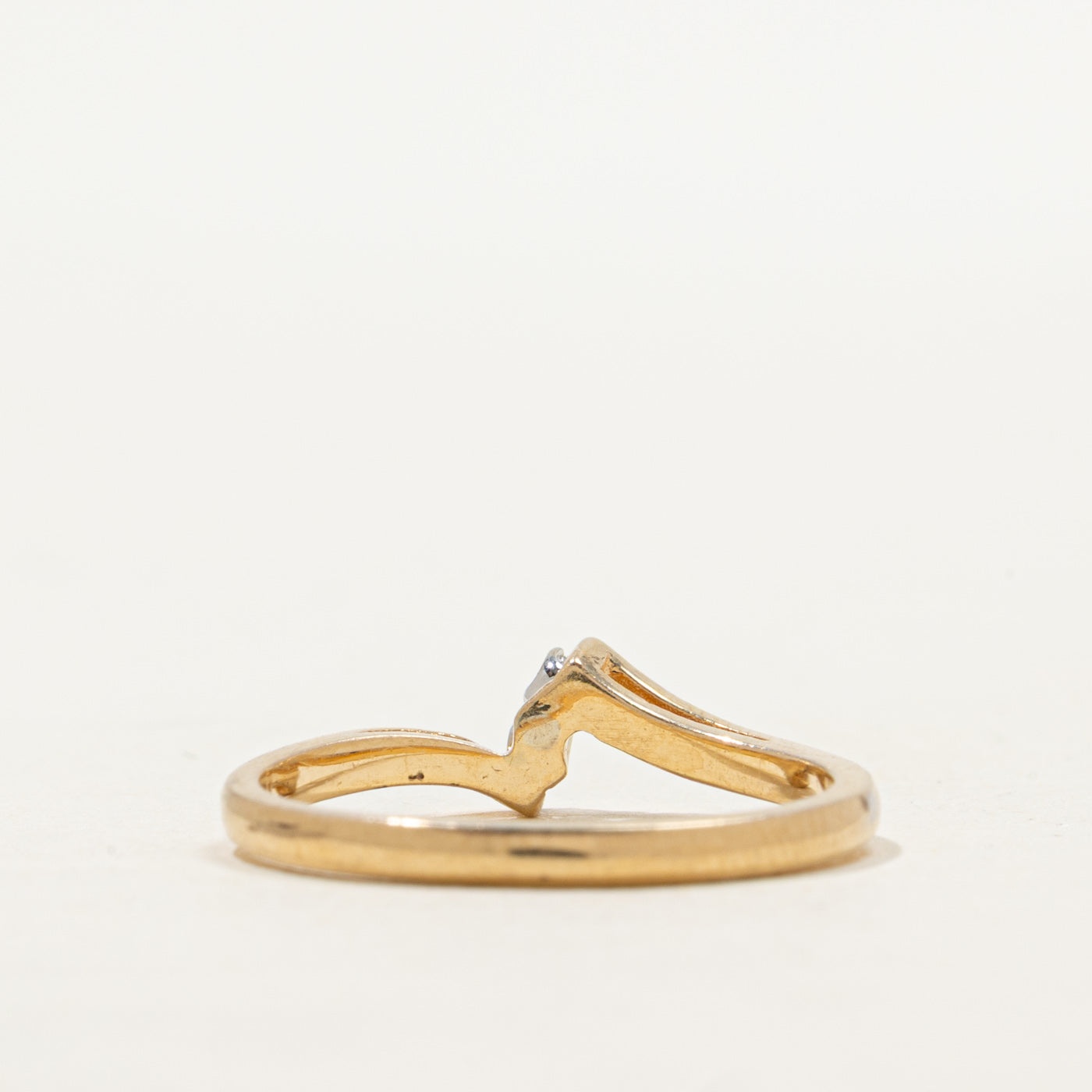 Bague canadienne à deux diamants avec sertissage croisé | Taille 6,25