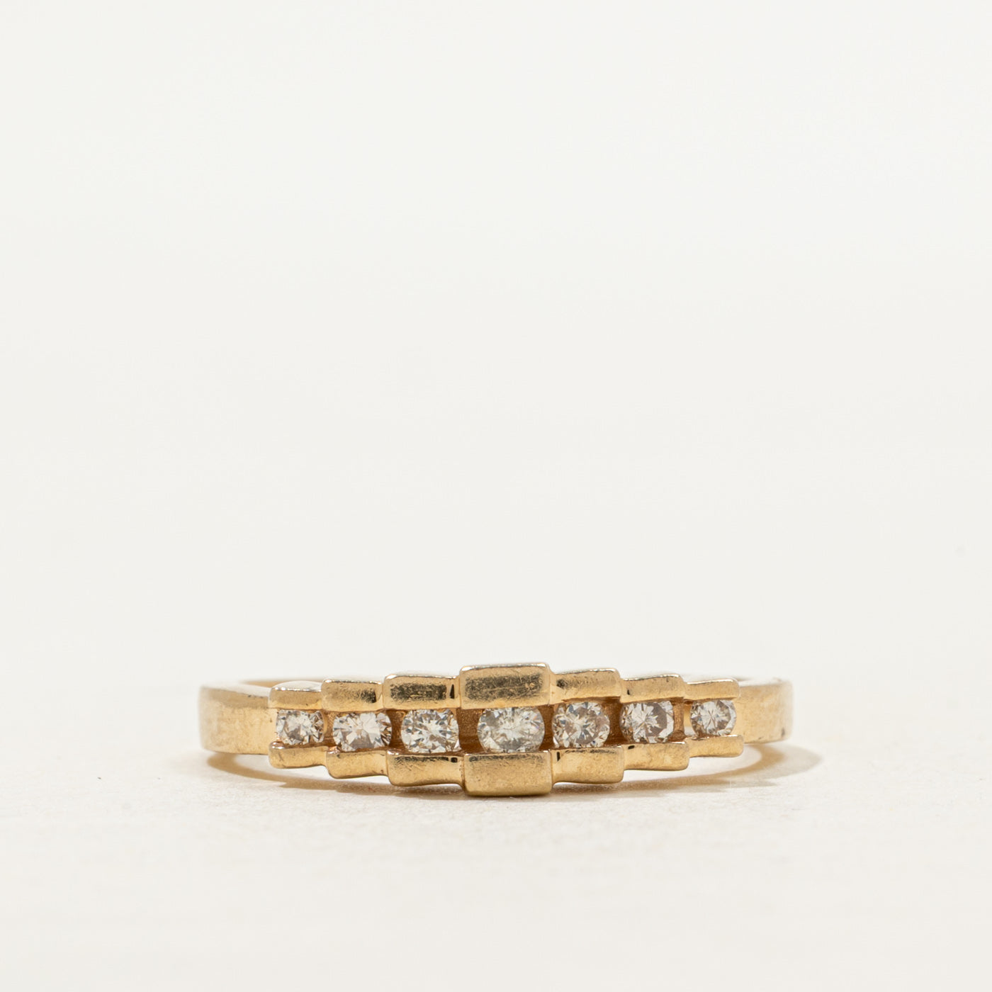 Channel Set Diamond Geometric Band | SZ 7.0