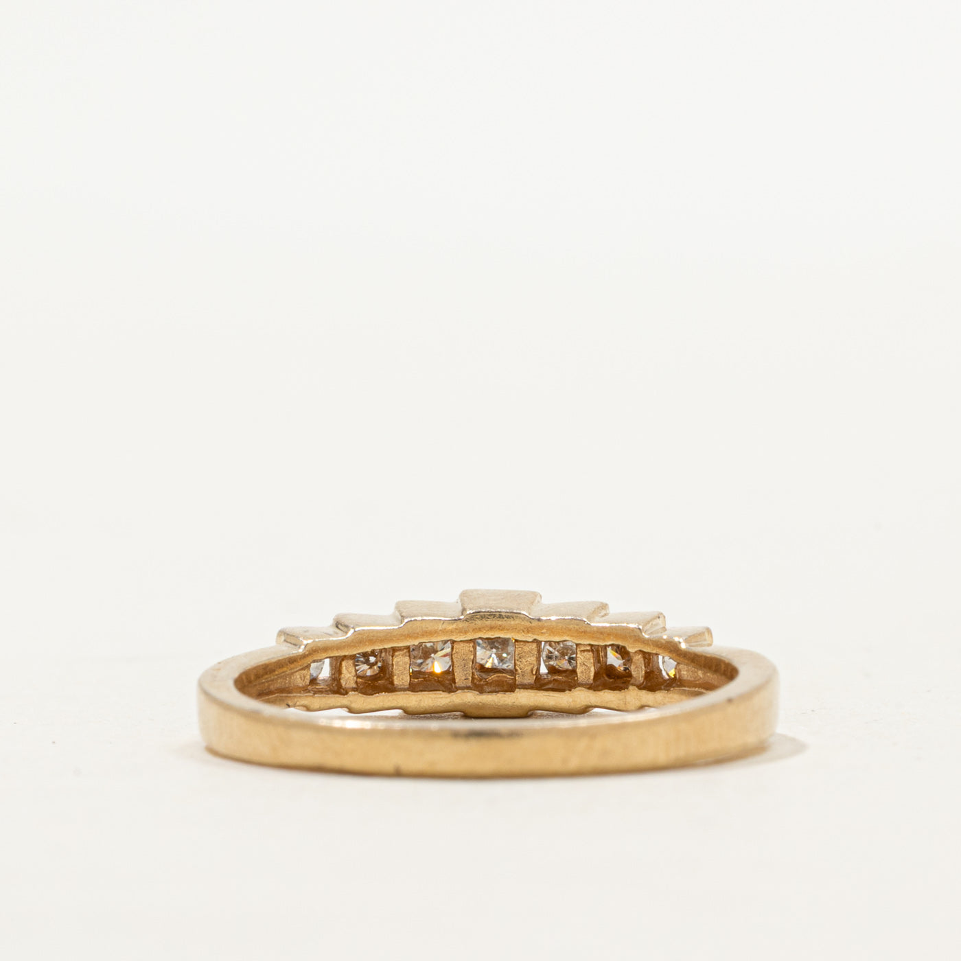 Channel Set Diamond Geometric Band | SZ 7.0