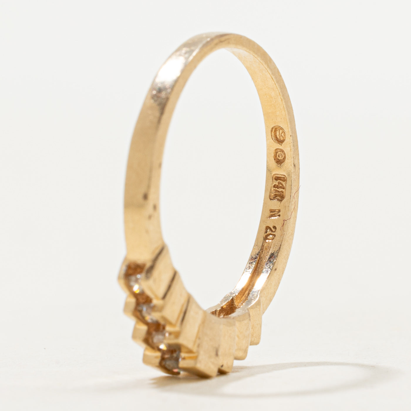Channel Set Diamond Geometric Band | SZ 7.0