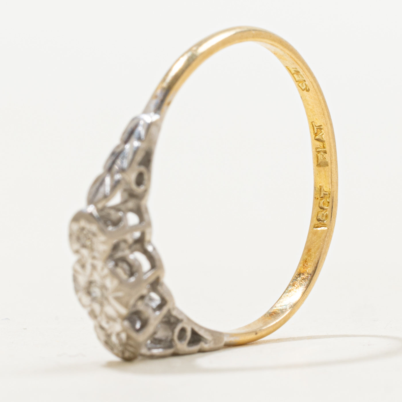 Illusion Set Three Stone Diamond Ring | SZ 8.25