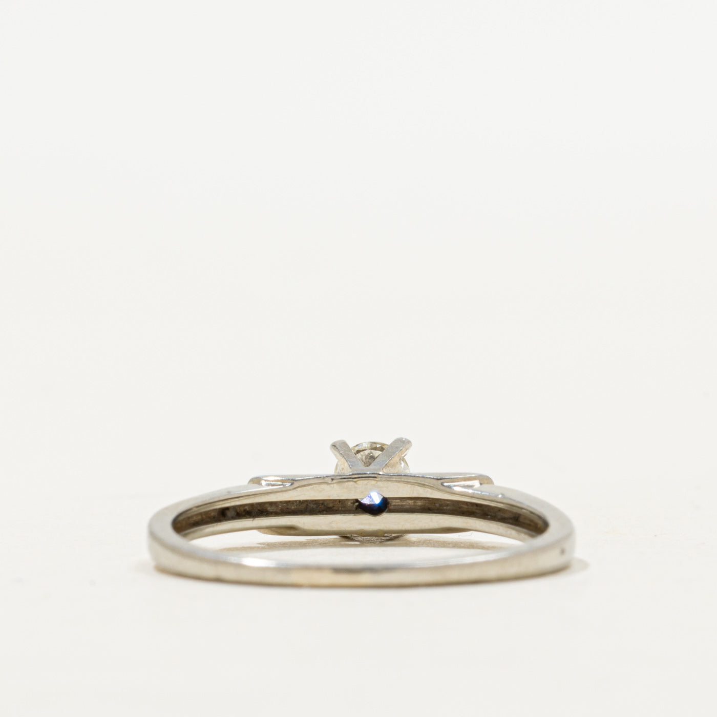 18K White Gold Solitaire Diamond Petite Ring | 0.17ct | SZ 6.25