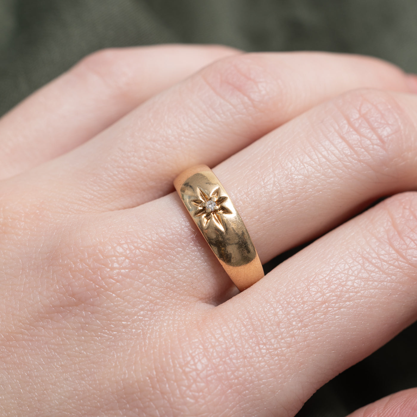 Bande de diamants sertie d’étoiles | Taille 7,5