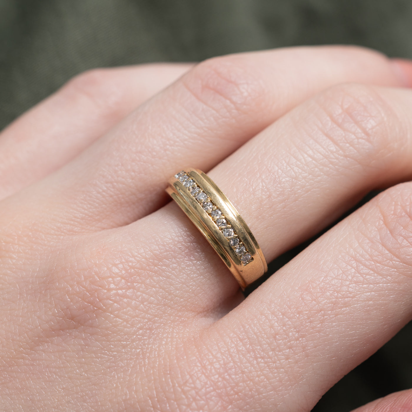 Pave Set Semi Eternity Diamond Band | SZ 6.0