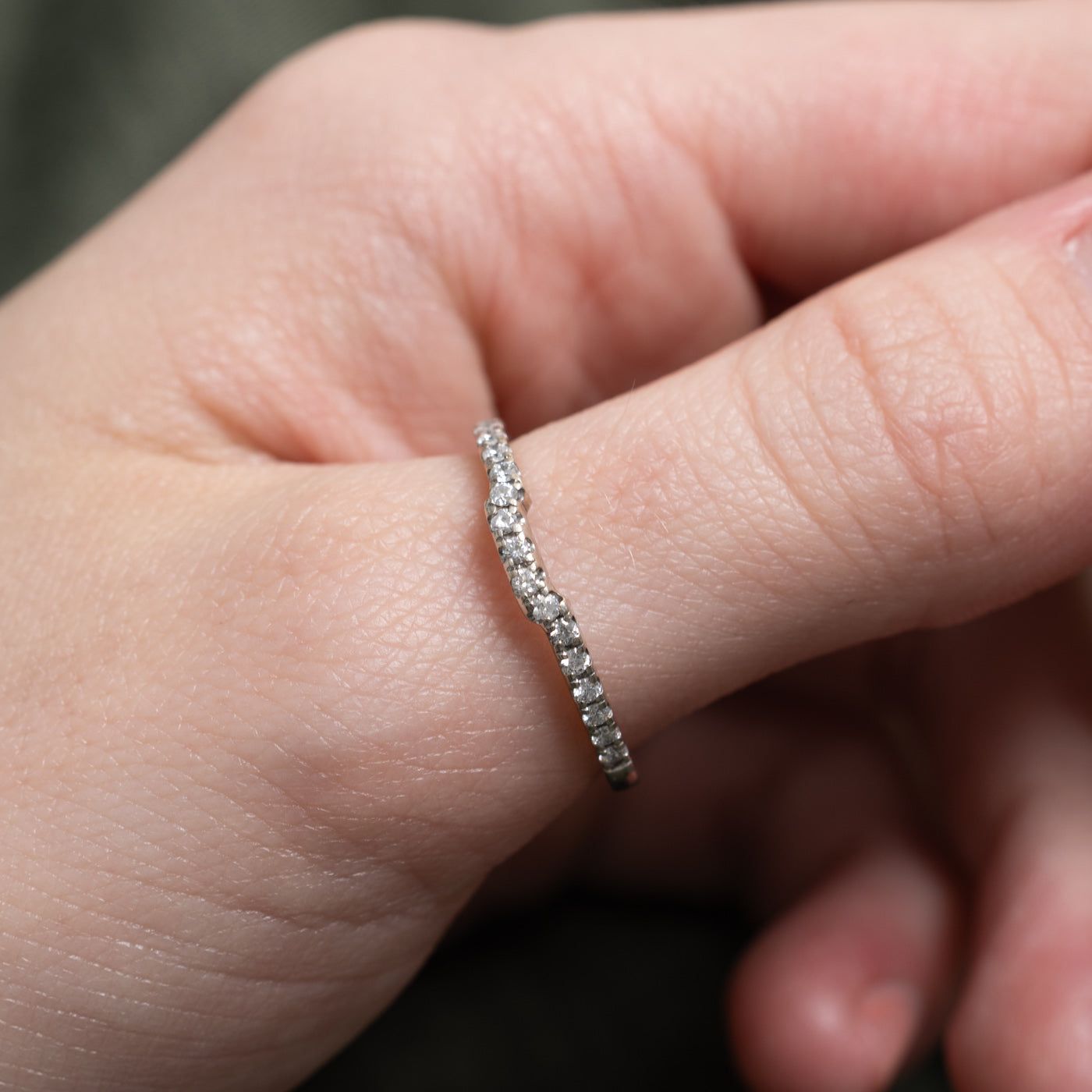 Semi Eternity Diamond Contour Band | 2.00mm | SZ 8.5