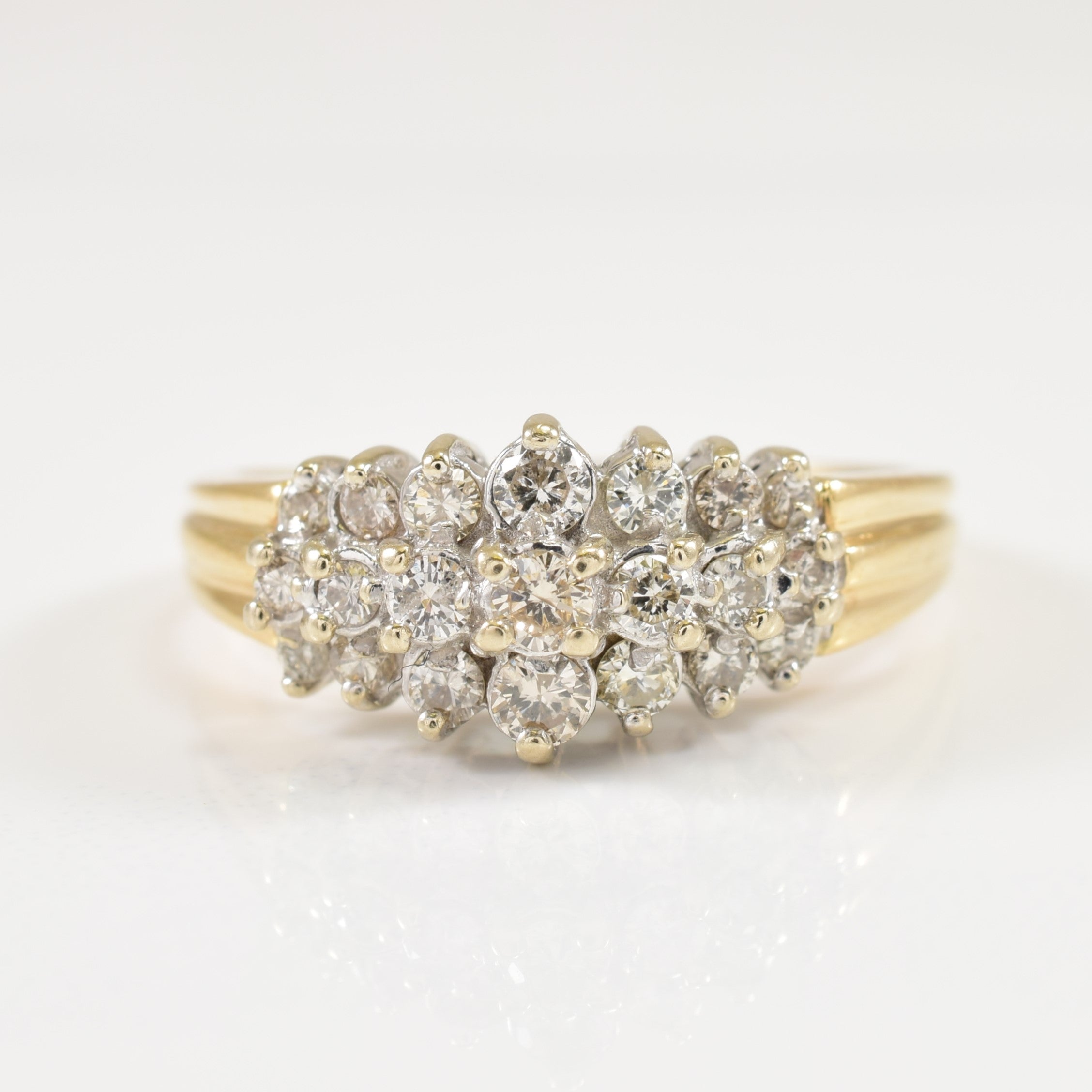 Three Row Diamond Ring | 0.45ctw | SZ 7.5 |