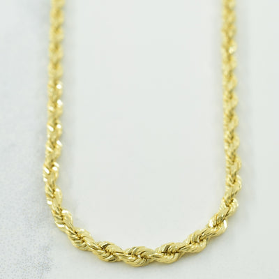 10k Yellow Gold Rope Chain | 18