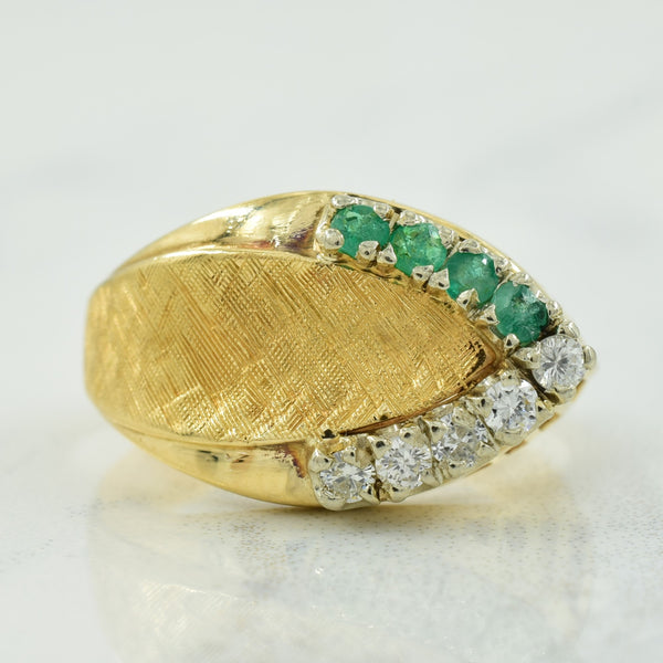 Diamond & Emerald Ring | 0.15ctw, 0.12ctw | SZ 4.5 |