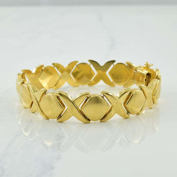 18k Yellow Gold XO Bracelet | 7.5