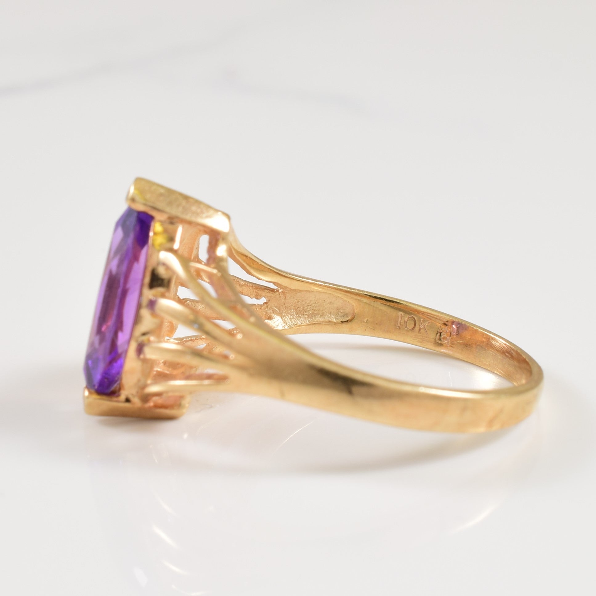 Marquise Amethyst Cocktail Ring | 1.00ct | SZ 7.25 |