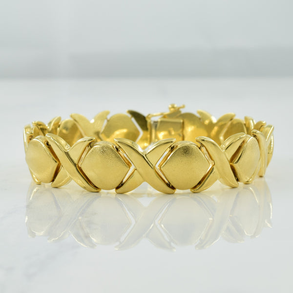 18k Yellow Gold XO Bracelet | 7.5