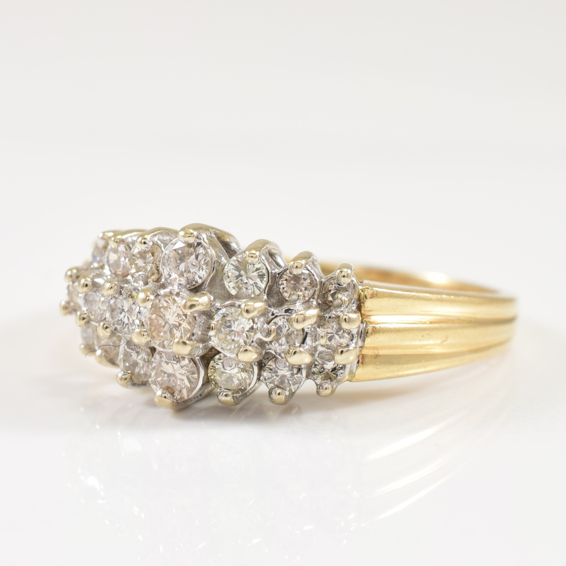 Three Row Diamond Ring | 0.45ctw | SZ 7.5 |