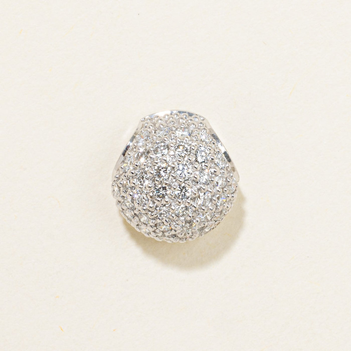 18k Pave Set Diamond Bead Design Pendant | 0.38ctw