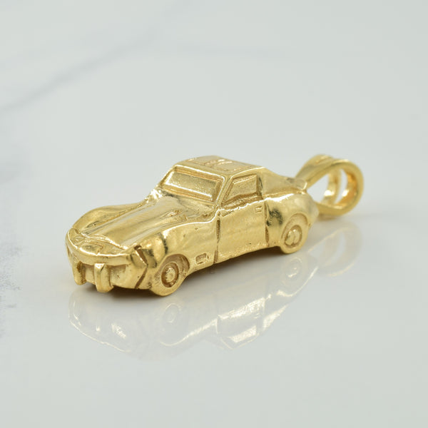 10k Yellow Gold Car Pendant |