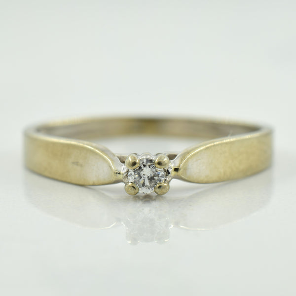 Solitaire Diamond Tapered Ring | 0.05ct | SZ 6 |