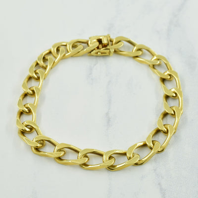 14k Yellow Gold Curb Link Bracelet | 7.25
