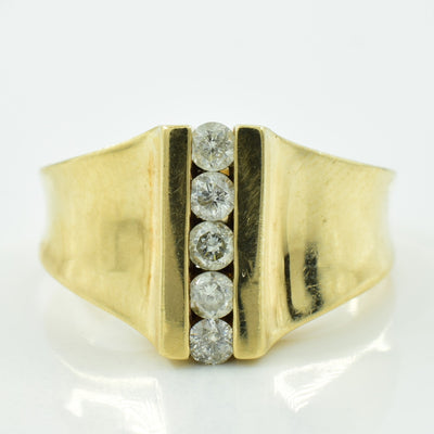 Vertical Channel Set Diamond Ring | 0.25ctw | SZ 6 |