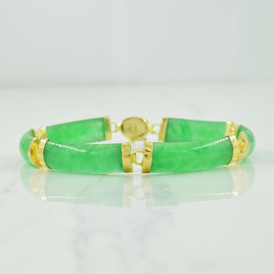 Half Dome Jadeite Bracelet | 33.00ctw | 6.5