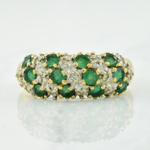 Emerald & Diamond Ring | 0.60ctw, 0.06ctw | SZ 8 |