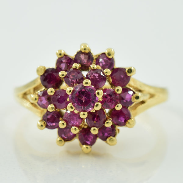 Ruby Cluster Ring | 0.80ctw | SZ 6.5 |