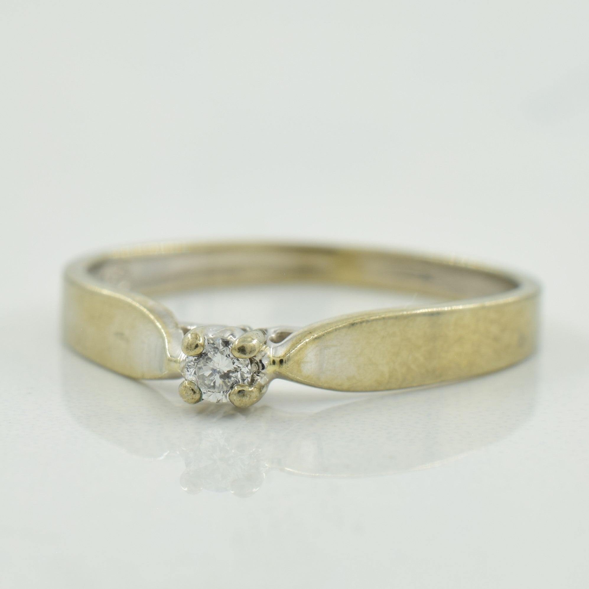Solitaire Diamond Tapered Ring | 0.05ct | SZ 6 |