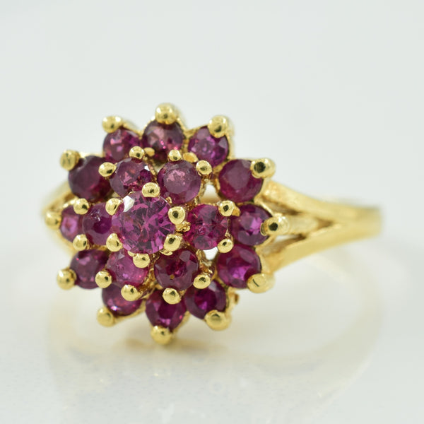Ruby Cluster Ring | 0.80ctw | SZ 6.5 |