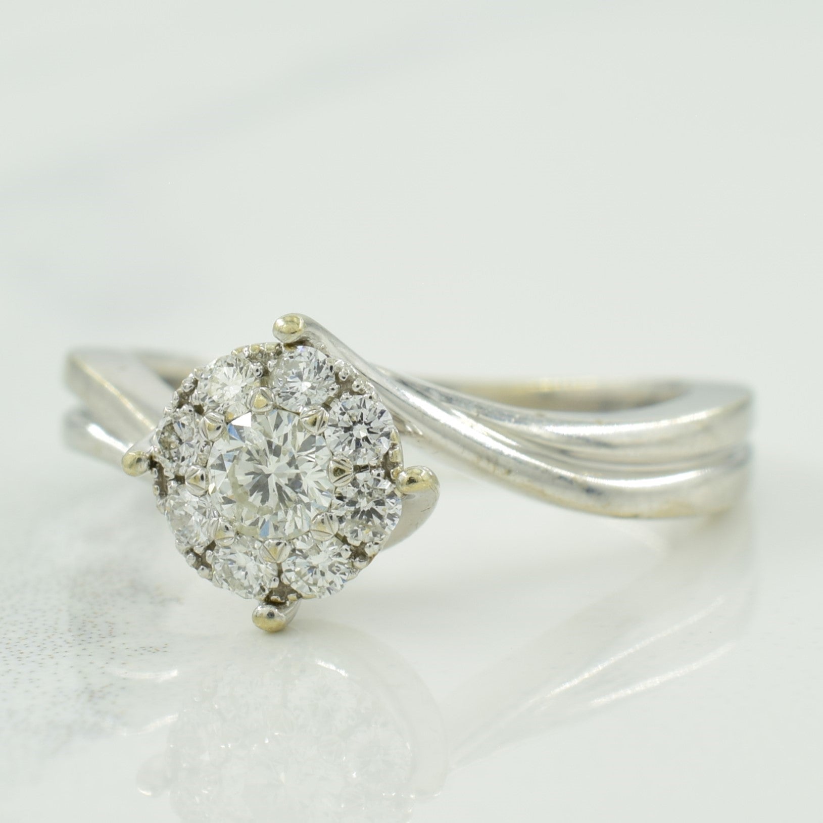 Diamond Cluster Bypass Ring | 0.24ctw | SZ 4 |