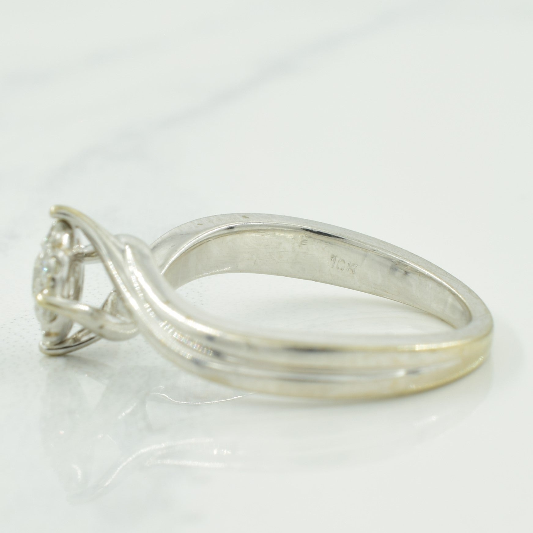 Diamond Cluster Bypass Ring | 0.24ctw | SZ 4 |